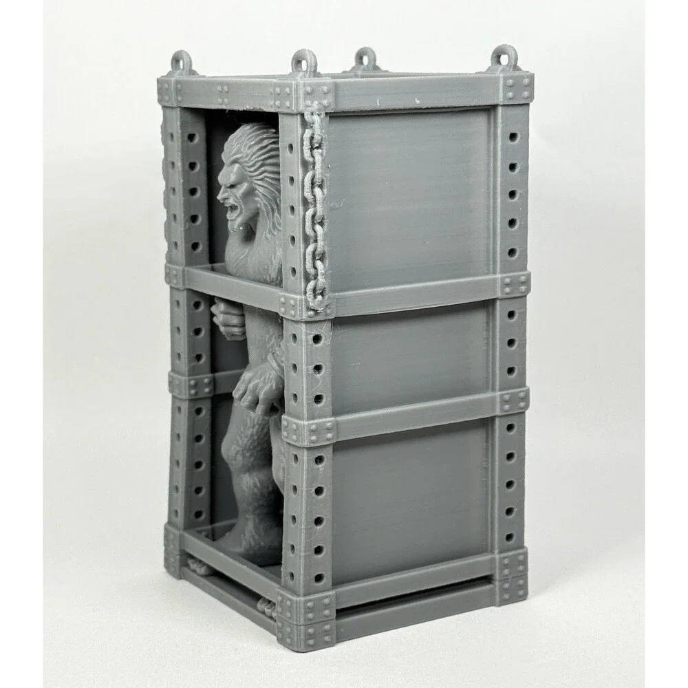 Yeti Giant of The 20Th Century (1977) Italian Monster In Cage 5.5” Paintable Toy